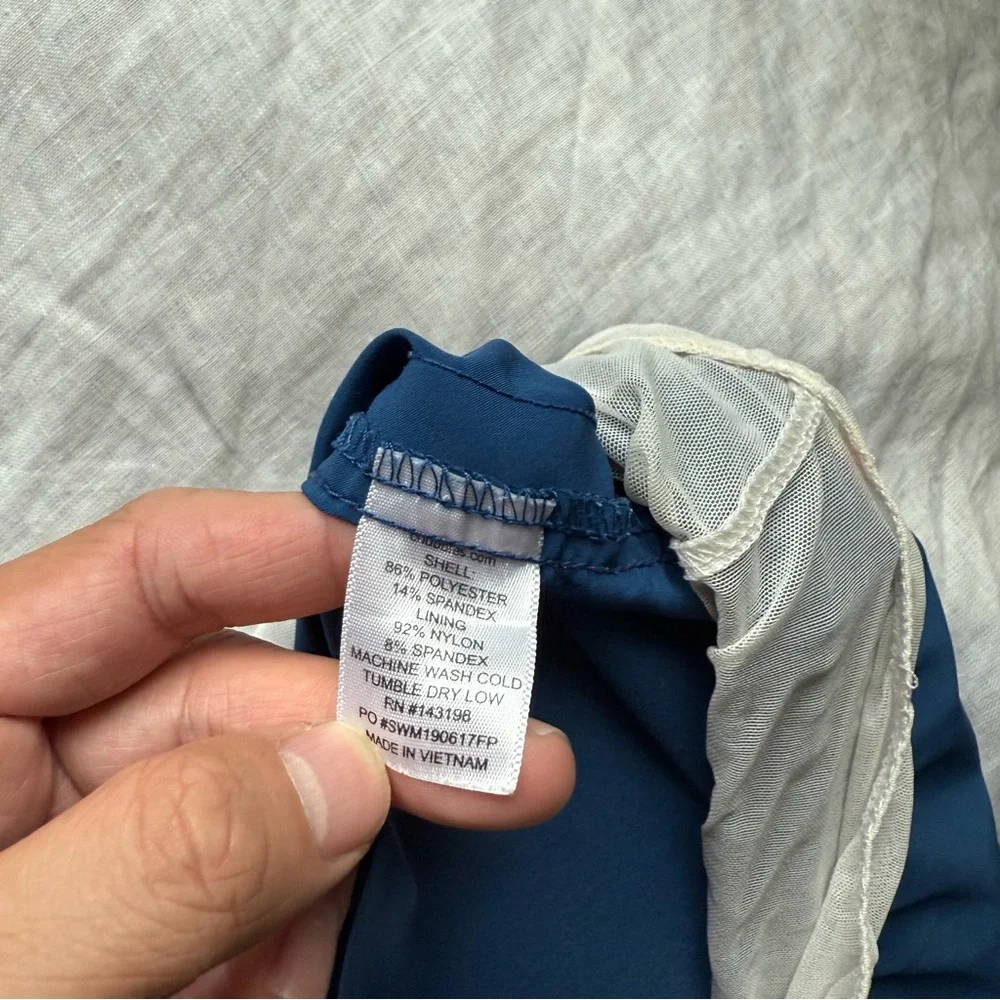 CHUBBIES men blue beach swim side rainbow‎ stripe trunks shorts